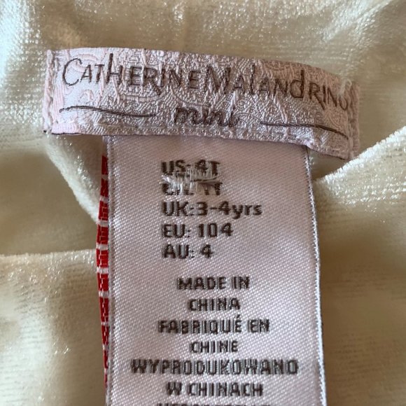 CATHERINE MALANDRINO Toddler Dress, Cream/Off White, Size: 4T - Picture 9 of 9